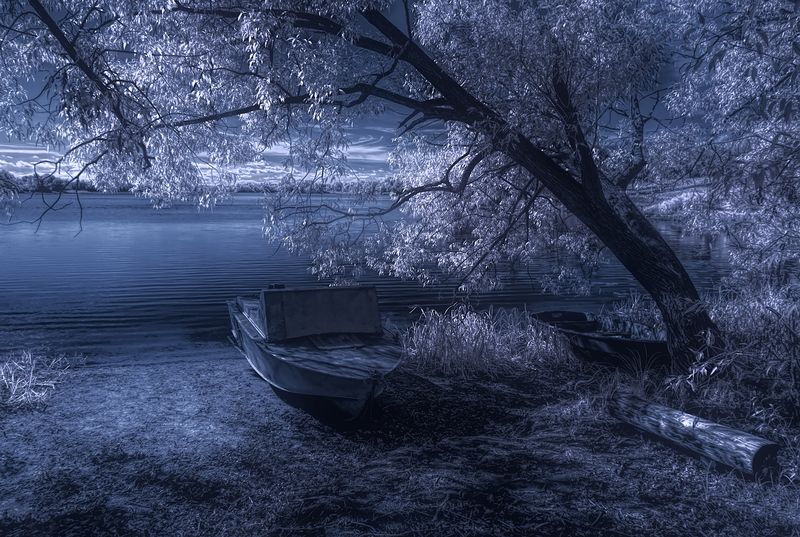 infrared, ик-фото, инфракрасное фото, инфракрасная фотография, пейзаж, осень Провожая тепло фото превью