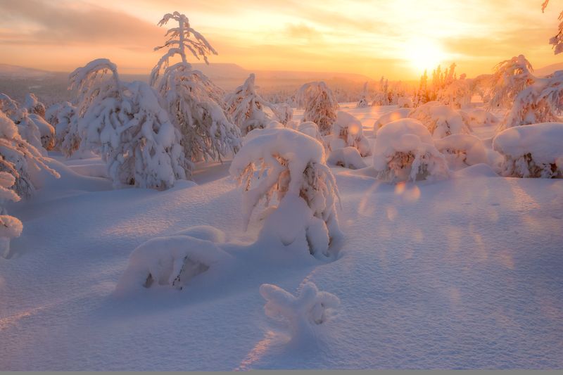 зима, уральские горы, гух, пейзаж,снег,солнце,утро Солнечные зайчикиphoto preview