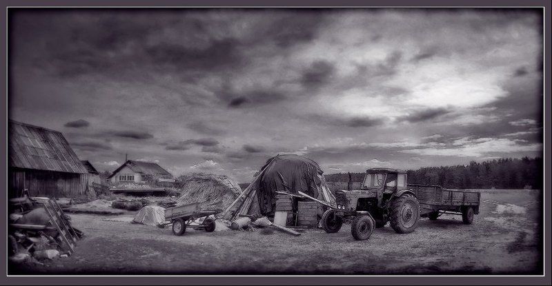 пейзаж, деревня, вечер, отдых Вечером в деревнеphoto preview