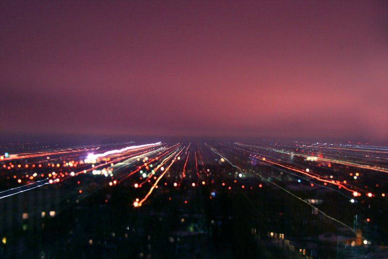 линии, ночь, огни, город линии ночиphoto preview