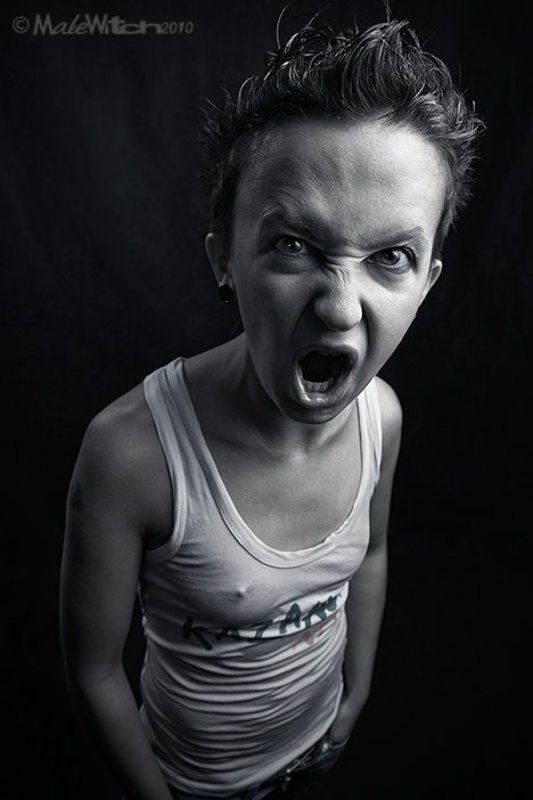 portrait, girl, grotesque, emotion, expression, девушка, портрет, эмоция, экспрессия, гротеск No!!!photo preview