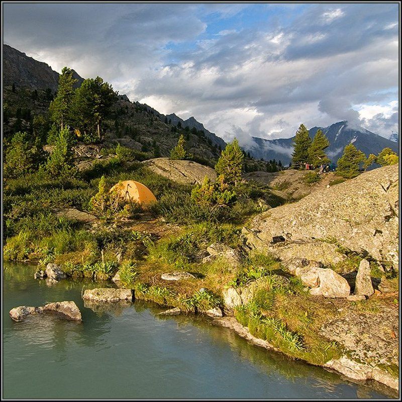 алтай, дарашколь, палатки, гнездо, джазатор Пейзаж с гнёздамиphoto preview