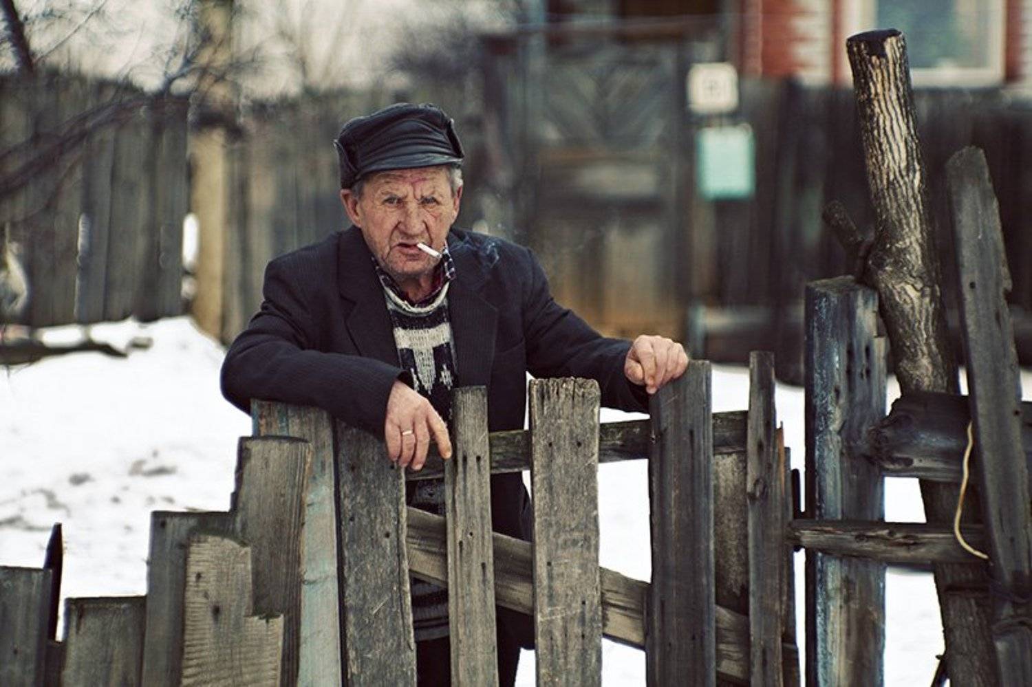 Дед. Автор: Кирилл Брага дед, старость, жизнь, деревня, зима, Кирилл Брага