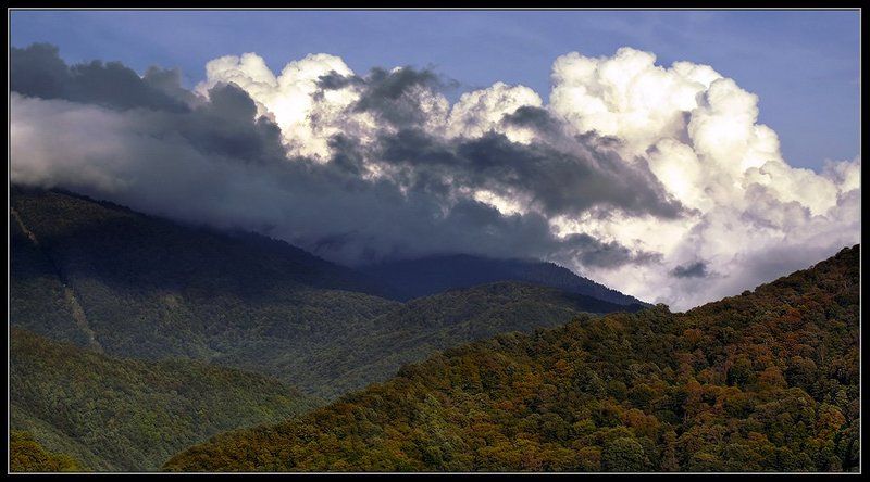 пейзаж, горы, облака Горы со взбитыми сливкамиphoto preview
