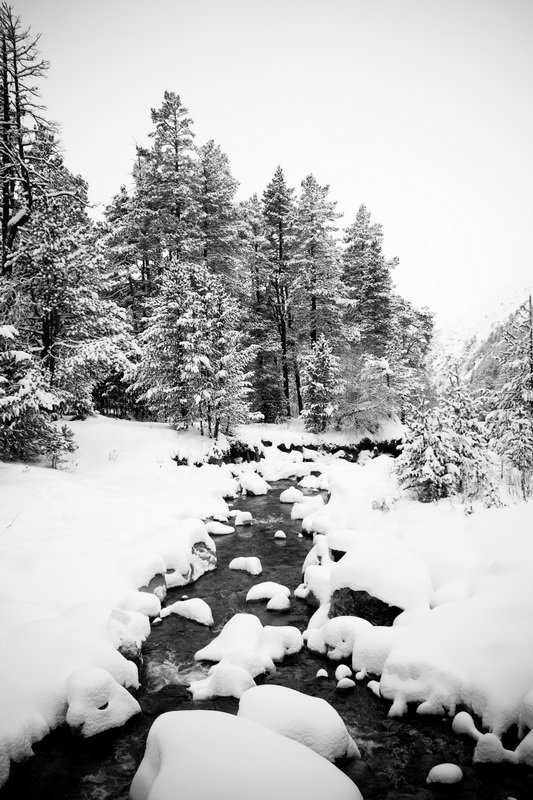 кавказ, река, зима photo preview