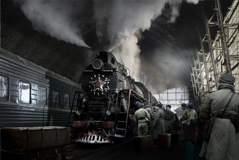 вокзал, паровоз, лв Вокзалphoto preview