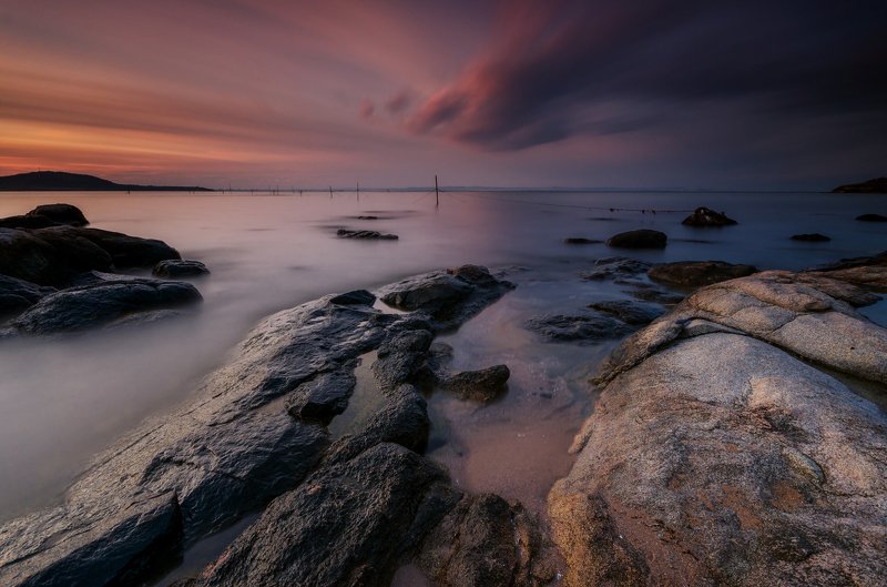 bulgaria, clouds, fineart, golden hour, landscape, lee filters, long exposure, nikon, rocks, sea, seascape, sky, sun, water, waves Long exposure sunsetphoto preview