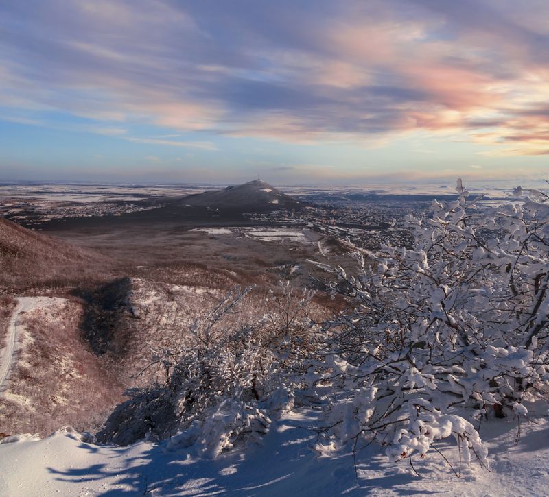 бештау,пейзаж,гора,кмв,февраль,пятигорск, машук Морозный вечер на горе Бештауphoto preview