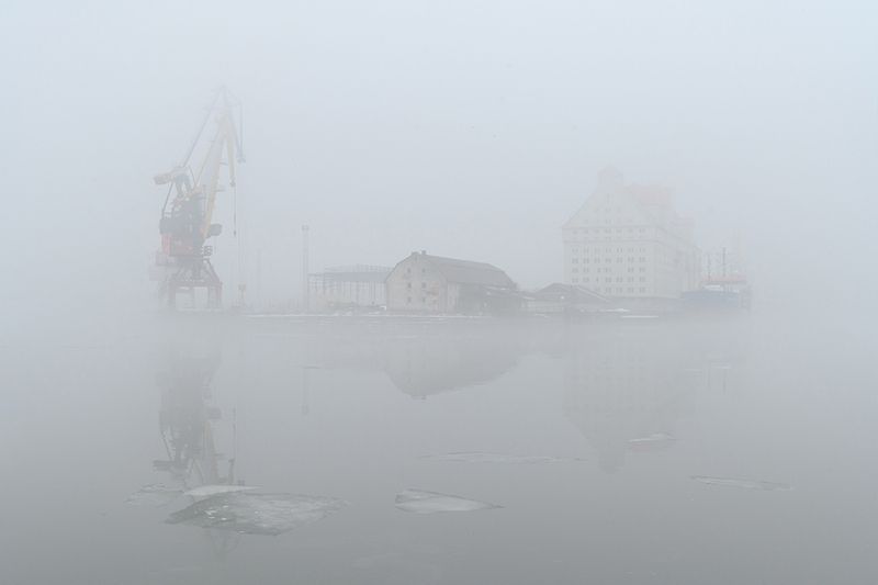 калининград, порт, туман photo preview