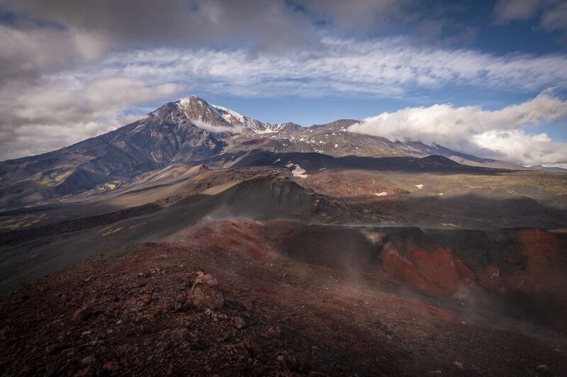 камчатка, прорыв набоко, день Вид на Толбачикphoto preview