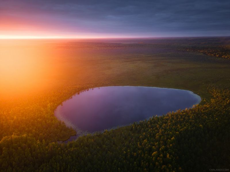 пейзаж, аэрофото, дрон, закат, озеро, осень Эпический закат у озера Дон вадphoto preview