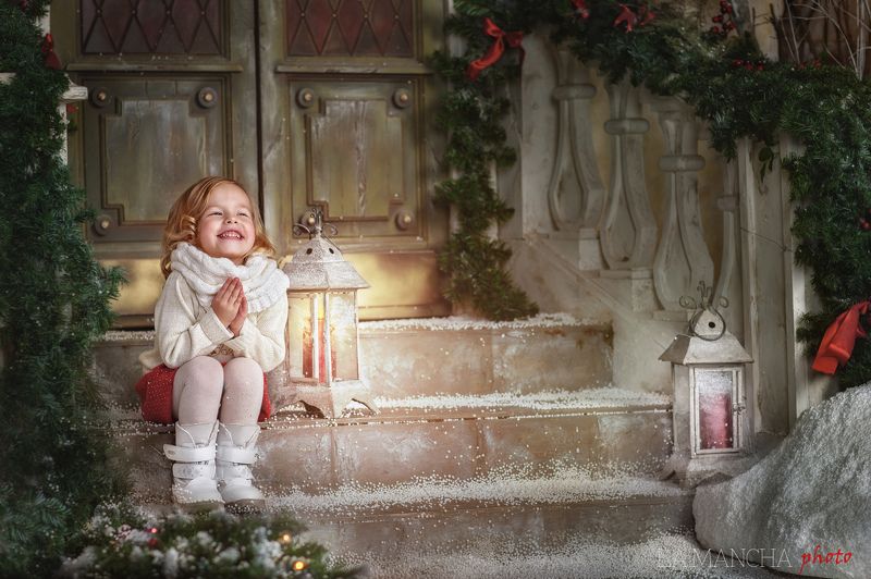 Детский портрет, Праздник, Рождество, Счастье Ожидание праздникаphoto preview