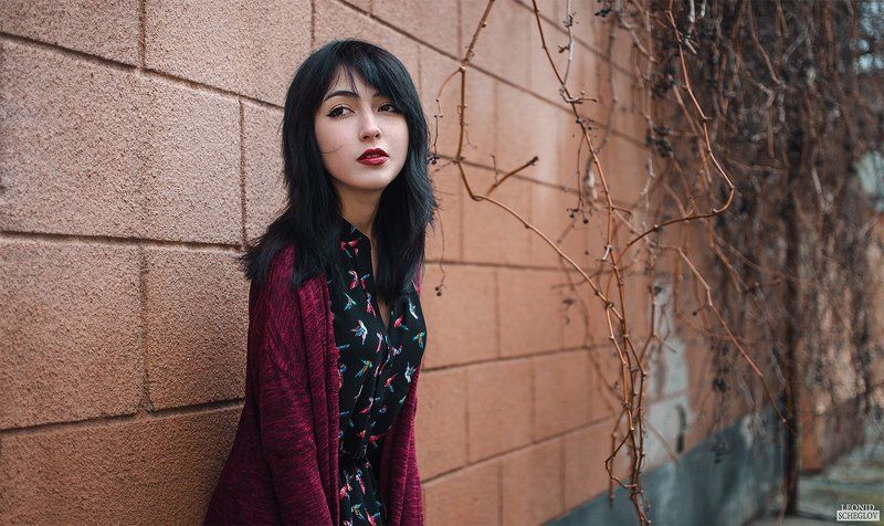 girl, red, portret, hair, beautiful Евгенияphoto preview