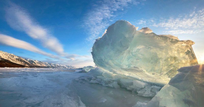 байкал, заворотный, торосы, лёд, утро. Утренний лёдphoto preview