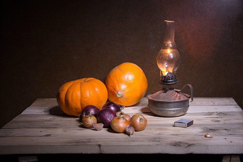 световая кисть, тыква, керосинка, лук, чеснок Тыквенно-луковыйphoto preview