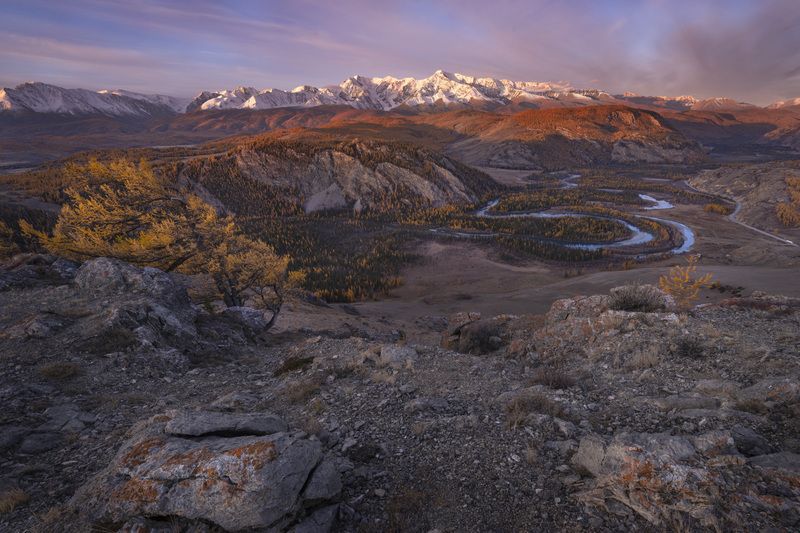 алтай, осень, меандры, чуя Чуйские меандры горный Алтайphoto preview