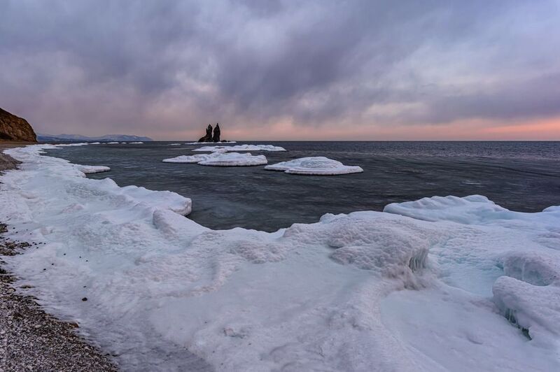 море, лед, зима, двабрата Ледяные берега 1photo preview