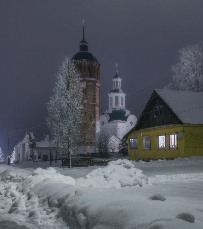 Февральский вечер в селе Сырьяныphoto preview