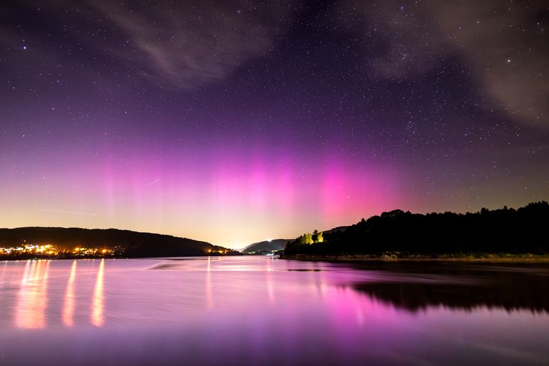 aurora borealis over Polandphoto preview