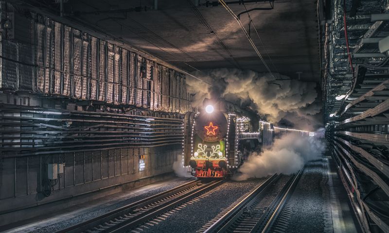 ПДМ, поезддедамороза, поезд, паровоз, москва, транспорт, ржд, пар, движение Photo #118photo preview