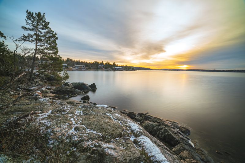 архипелаг, швеция, закат Зимний закатphoto preview