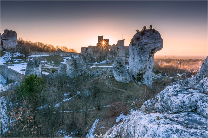 polska, zamek, ruiny, ogrodzieniec, zachód ***photo preview