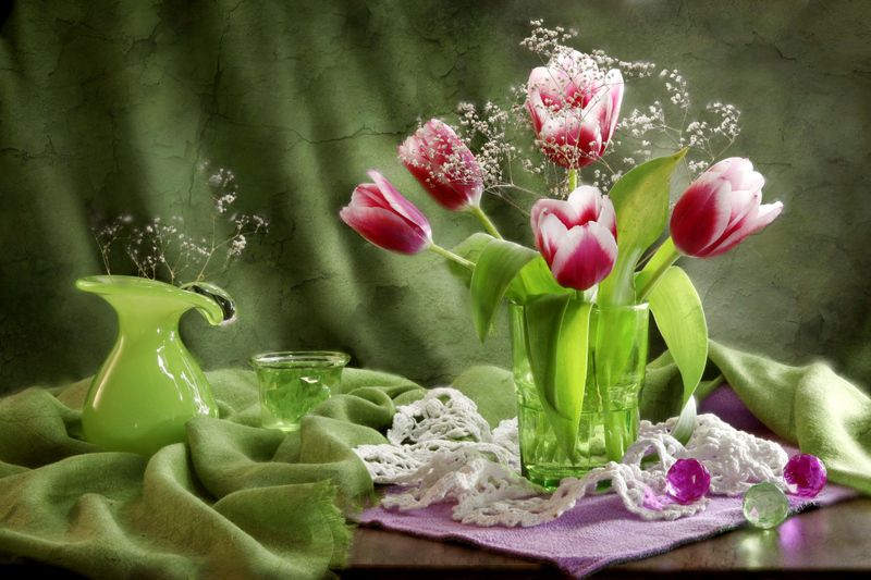 цветы, букет, тюльпаны, ваза Букет тюльпановphoto preview