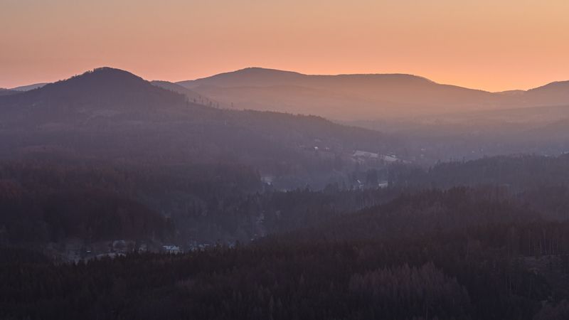 sunrise,czechia,czech,lusatian mountains,sun,light,warm,spring Sunrise in the Lusatian Mountainsphoto preview