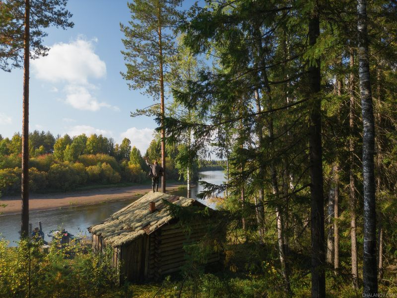 пейзаж, осень, дрон, река, сплав Попытка связи с большой землей...photo preview