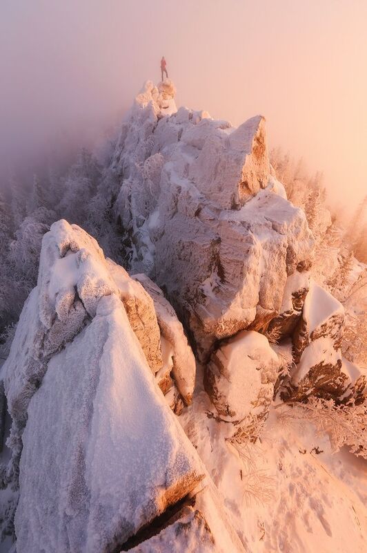 Александровская сопка, Таганай, Южный Урал, Урал, зимний пейзаж, зимний туризм, Уралтау Александровская сопка, хребет Уралтауphoto preview
