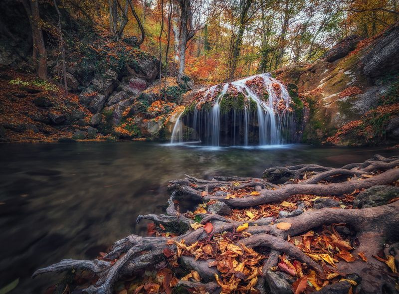 Улу-Узень, водопад, Джур-Джур, Крым, Жажда жизниphoto preview