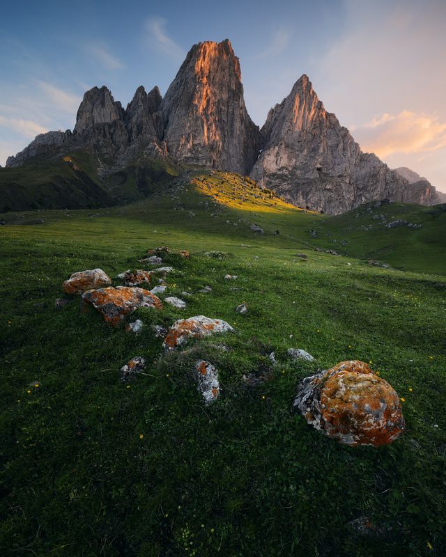 пейзаж, рассвет, горы, цей-лоам, кавказ, весна Змейphoto preview