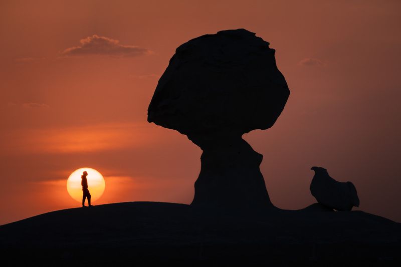 Белая пустыня. Гриб, цыпленок, бедуинphoto preview