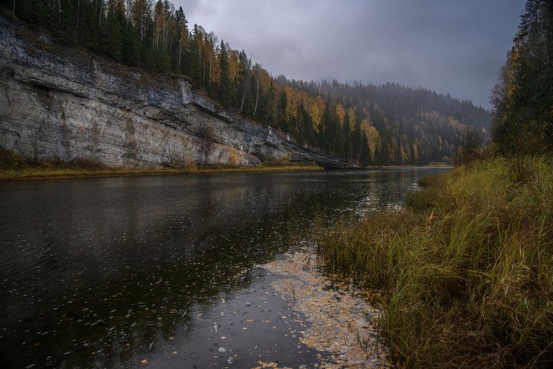 усьва, камень навислый, урал, пермский край, очень, дождь Осенний дождик фото превью