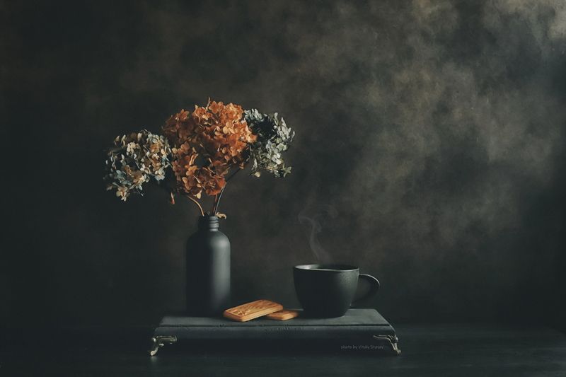 цветы, кофе, натюрморт, напиток, аромат, вкусно, flowers, coffee, still life, drink, aroma, delicious, bouquet , flowers Созерцание натюрмортаphoto preview