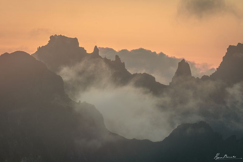 madeira, portugal, island, sunrise, mountains, clouds Peaks of Madeira фото превью