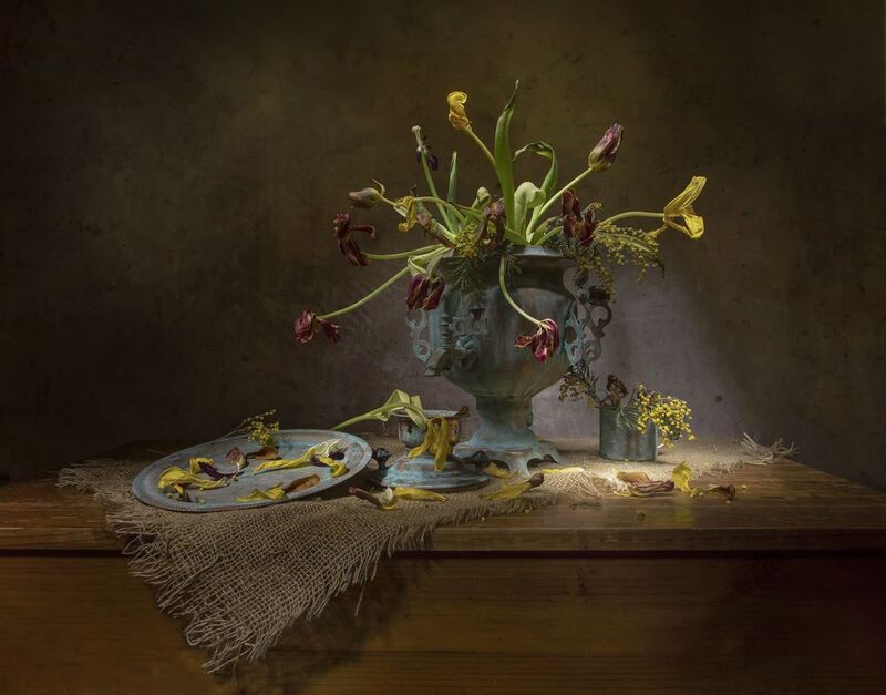 натюрморт, самовар, тюльпаны, мимоза Застывшие в танце...photo preview