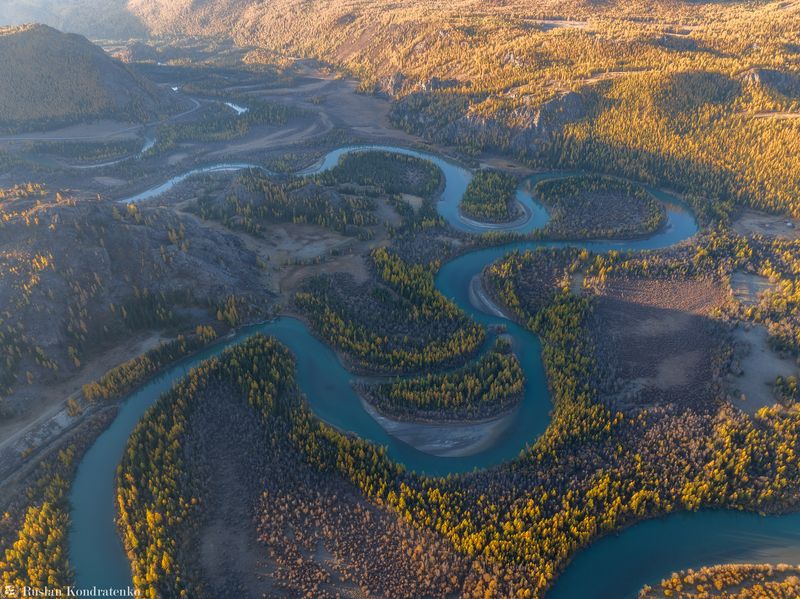 алтай, осень, горный алтай, чуя, чуйские меандры, меандры Чуйские меандрыphoto preview