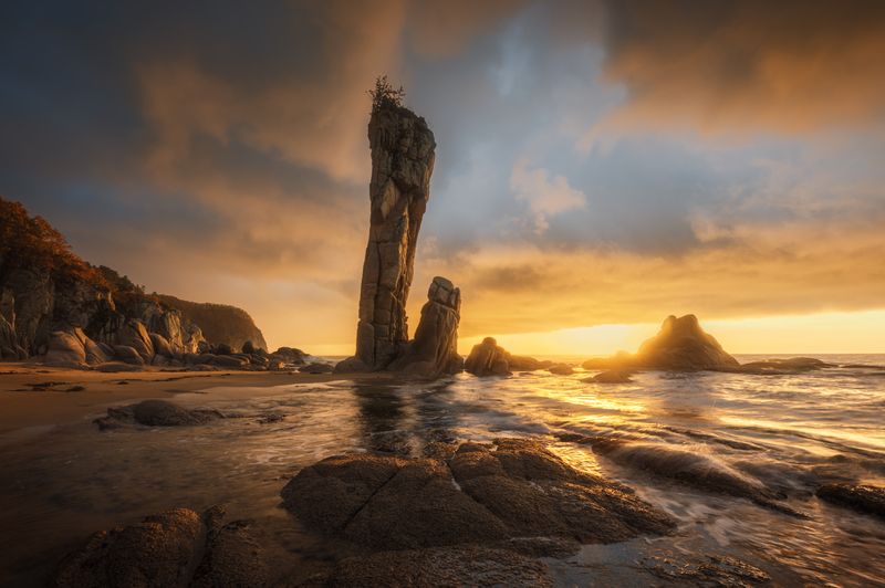 приморье, приморский край, лазовский заповедник, бухта тачингоуза Кекур Самурайphoto preview