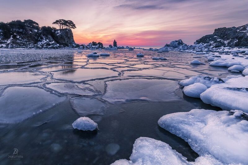 приморье, приморский край, бухта орлинка, пейзаж, зима, японское море Волшебное утро в Приморьеphoto preview