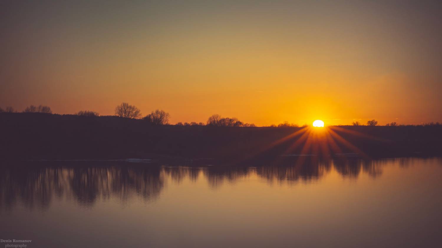 природа, пейзаж, закат, весна, Denis Romanov