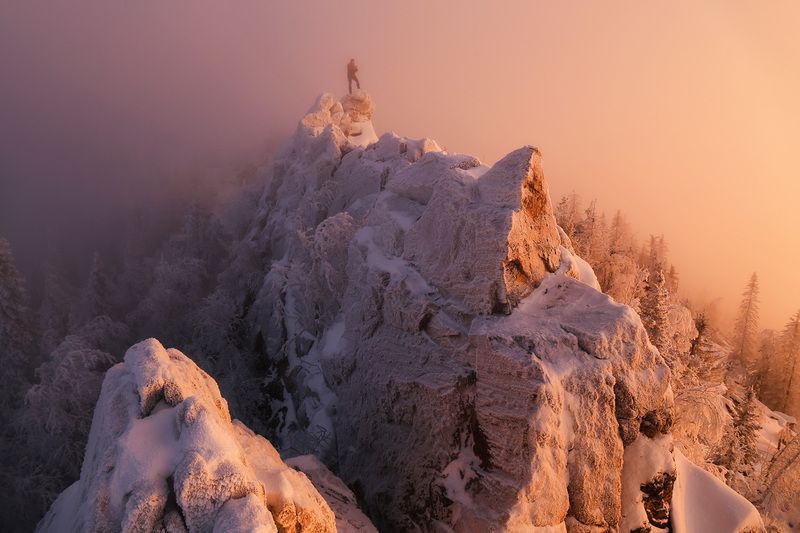 Уралтау, Уральские горы, Южный Урал, Урал, Александровская сопка, зимний пейзаж?  Александровская сопка, Хребет Уралтауphoto preview