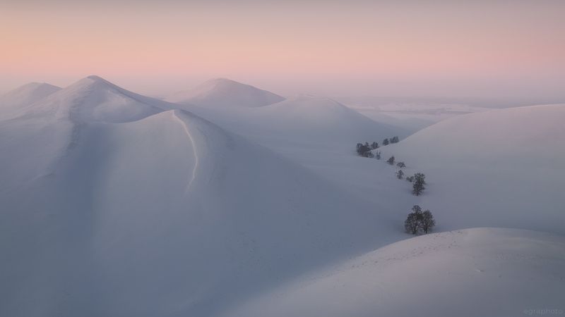 долгие горы, оренбургская область, урал, россия Пломбирный караванphoto preview