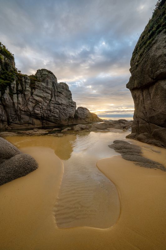 Россия, Приморский край, Лазовский заповедник, бухта Тачингоуза, рассвет,  Рассвет в бухте Тачингоуза фото превью