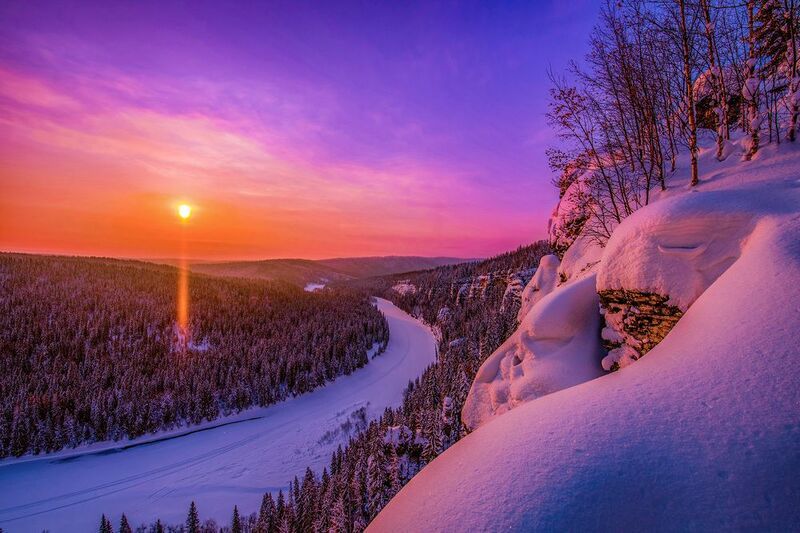 урал, зима, снег, утро, солнце, рассвет Утро на Усьве.photo preview