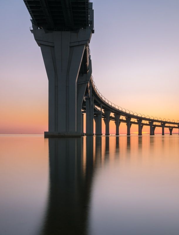 зсд, санкт-петербург, питер, спб, мост, закат, залив, город, bridge, city, sunset, bay, петербург, пейзаж, landscape, финский залив, канонерский остров, канонерка ЗСД на закатеphoto preview