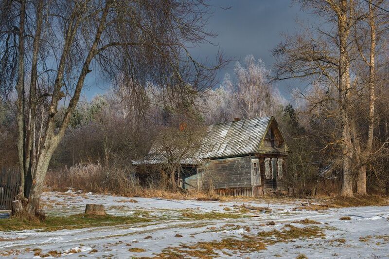 деревня беляиха дом старый заброшенный мороз Заброшенный дом.photo preview