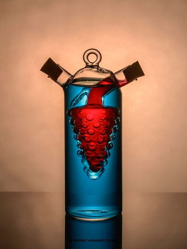 стекло, натюрморт, цвет, посуда Коктейль в одном сосудеphoto preview