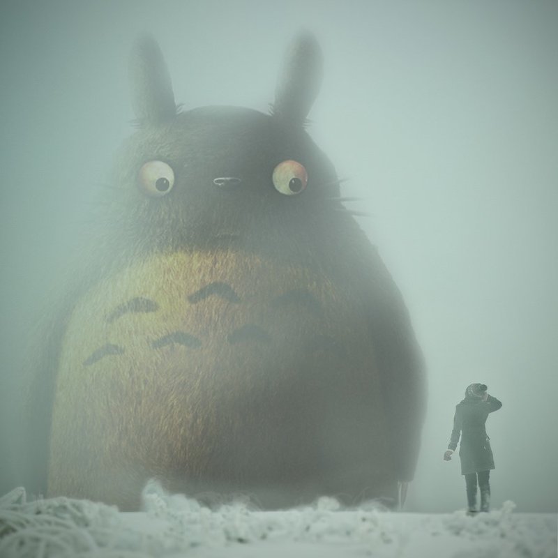 тотторо, tottoro, anime, аниме, зима, winter Тоттороphoto preview