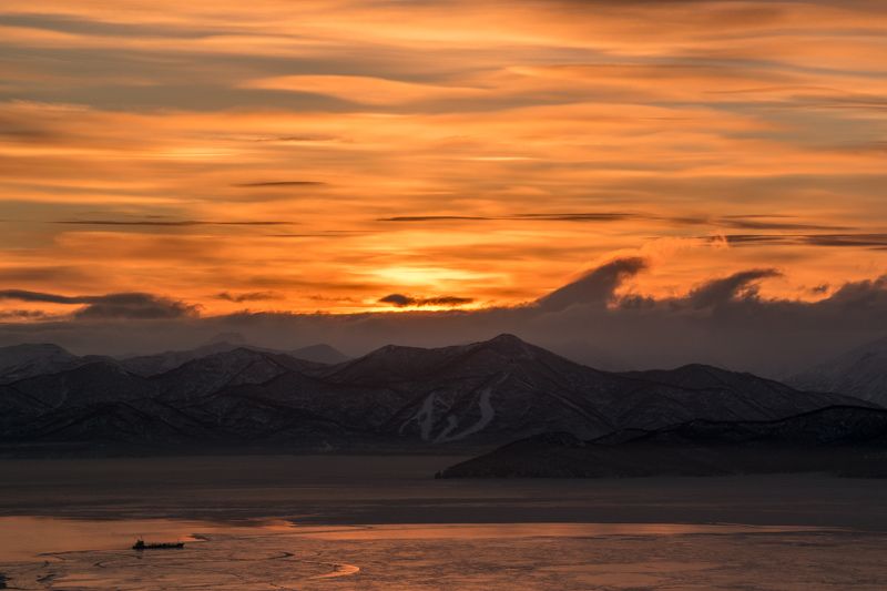 петропавловск-камчатский, камчатка, путешествие, январь Облачные волныphoto preview